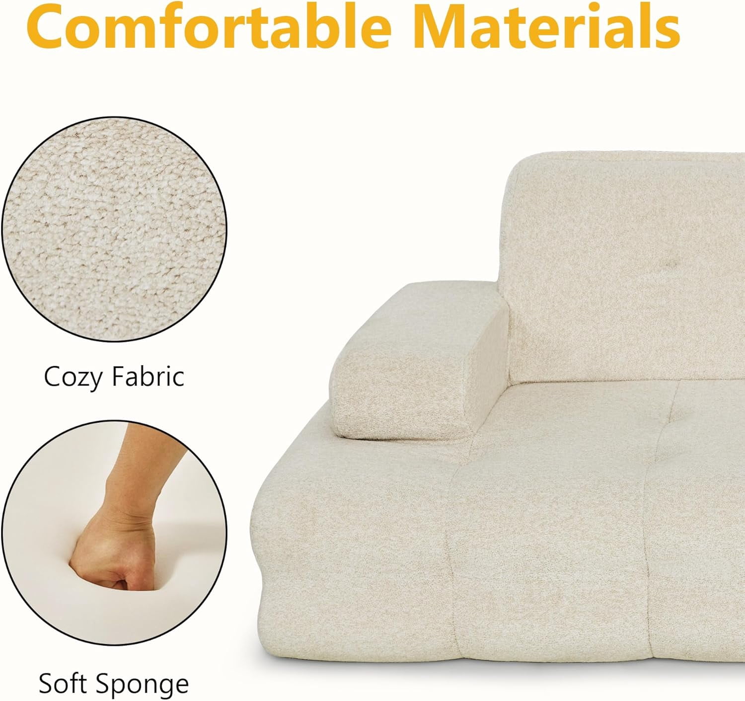Lovupet Dog Sofa Bed for Large Breed, Dog Couch Sleeping Bed with Anti-Slip Bottom, PS579
