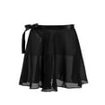 thumbnail image 2 of ZDHoor Girls Chiffon Pull On Ballet Dance Skirt Sheer Wrap Skirt Ballerina Dancewear,Sizes 2-16 Black-A 4-6, 2 of 7