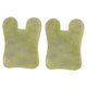 thumbnail image 1 of EeaseMX 2 piezas de tablero de Gua Sha de jade natural, herramienta práctica de masaje facial, placa verde, 1 of 3