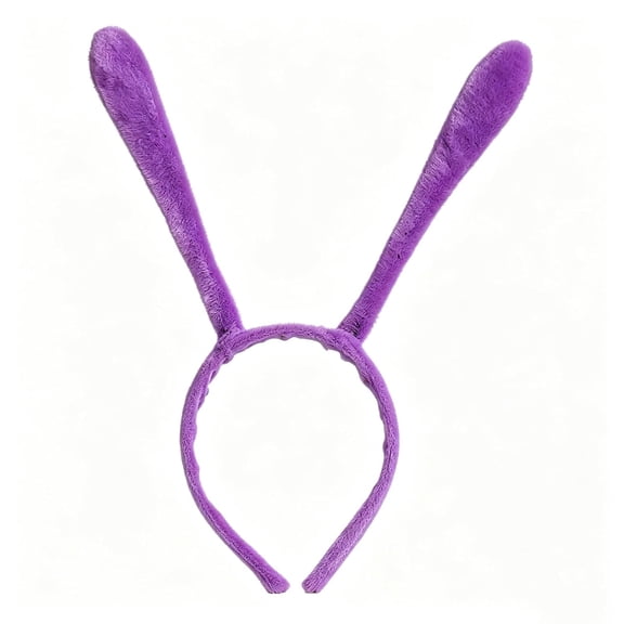 BZCOE Purple Plush Bunny Ear Headband,Antenna Headband Soft Plush Hair Accessory for Cosplay,Costume Parties,Teens and Adults Purple Accessories (Purple)