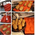 thumbnail image 3 of Gourmet Creation: Moldes de silicona para magdalenas, flexibles, fáciles de limpiar, de silicona de grado alimenticio, resistentes al calor, aptos para horno, lavavajillas, congelador, microondas,, 3 of 5