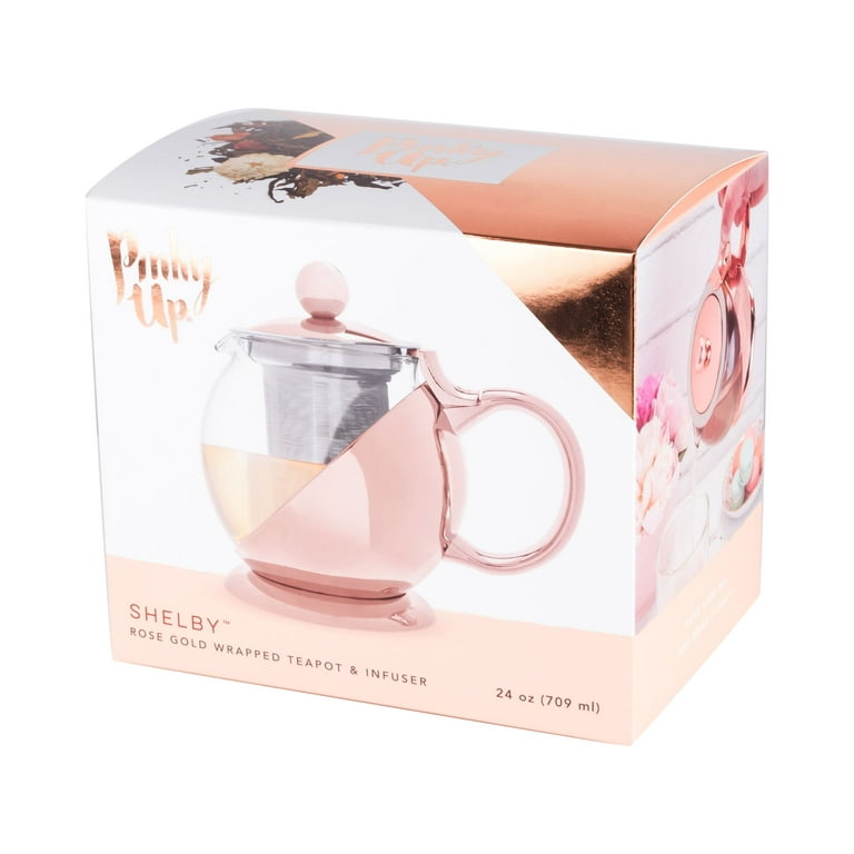 Pinky Up Shelby Rose Gold Wrapped Teapot & Infuser