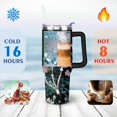 thumbnail image 4 of 40oz Colorful Botanical Mushroom Stainless Steel Flip Straw Tumbler Spill Proof Travel Cup Double Wall Vacuum Insulated Coffee Mug with Top Handle, 4 of 6