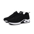 thumbnail image 4 of Mujeres corriendo zapatillas zapatillas transpirables cómodas absorción de golpes tenis zapatos de tenis deslizamiento ocio gimnasio calzado ligero caminar negro Eigraketly AP003947-01, 4 of 7