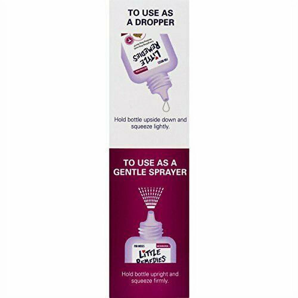 Little Remedies Newborn + Nose Saline Spray Drops, Wash Away Mucus, 1 Oz, 6-Pack