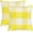 Yellow & White, variant on Set of 2 Farmhouse Buffalo Check Plaid Throw Pillow Covers Cushion Case Polyester Linen for Summer Home Decor Navy Blue and White, 12 x 20 Inches