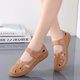 thumbnail image 1 of Sandalias de verano para mujer, zapatos con agujeros de talla grande, zapatos de cuero para mamá, zapatos de mujer de una sola capa, zapatos blancos transpirables para enfermera, 1 of 5