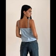 thumbnail image 4 of Camisola Sin Mangas con Tirantes Finos para Mujer, Top de Verano para Salir Azul M, 4 of 7