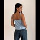 thumbnail image 4 of Camisola Sin Mangas con Tirantes Finos para Mujer, Top de Verano para Salir Azul L, 4 of 7