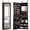 Brown, variant on Costway Wall Door Mounted Mirrored Jewelry Cabinet Storage Organizer-Black