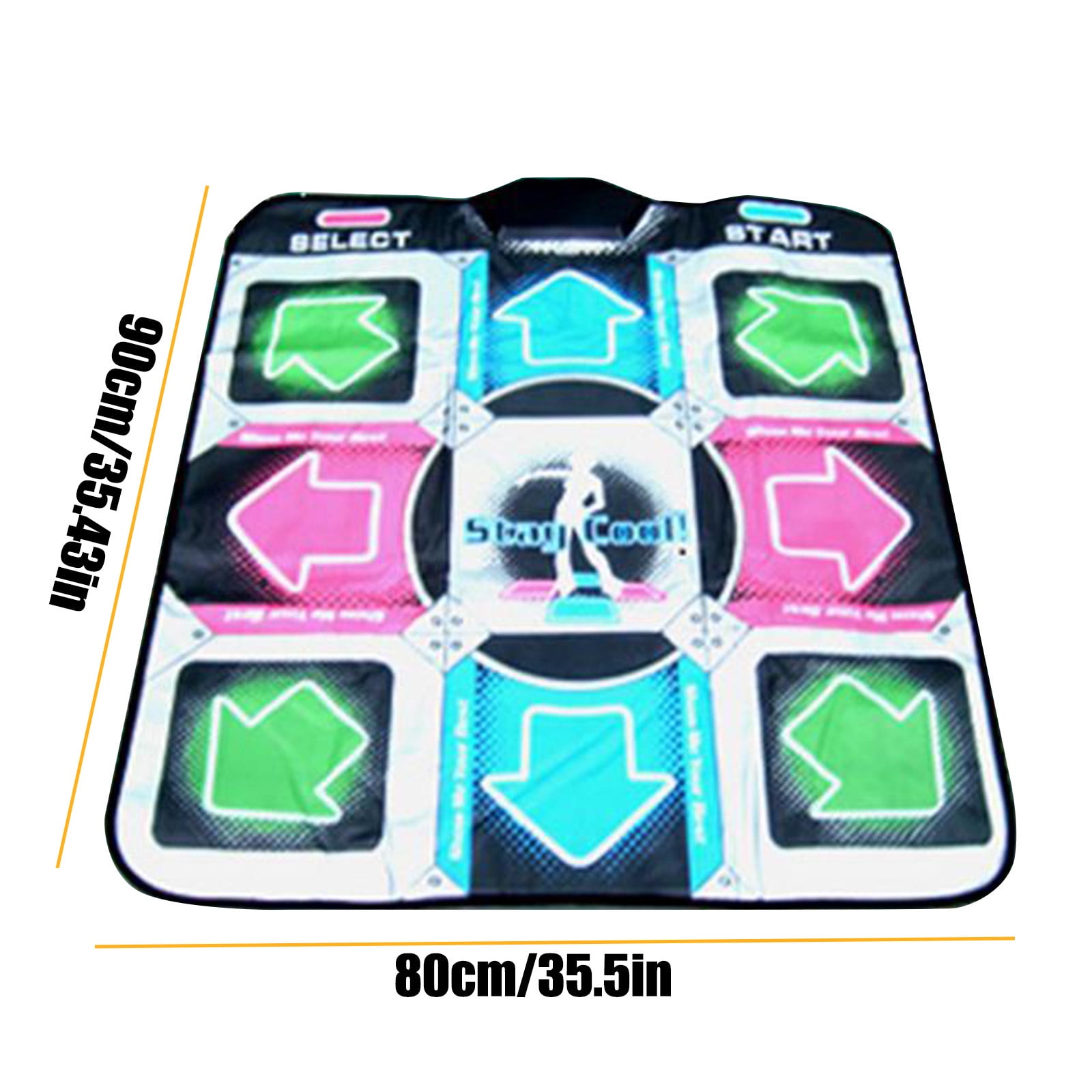 Dance Mat for Kids Adults Women,Non-Slip Wireless Dancer Step Pads With Rich types AUX Music,High Sensitivity,Multi-Function Games&Levels,Plug and Play,Sense Game for PC For 1 Person A 