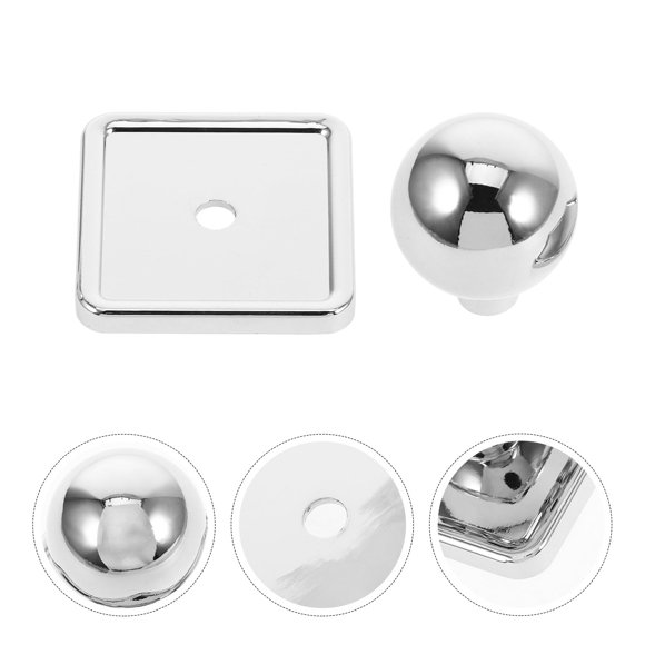 IDEANATEGRATE Manija Decorativa De Metal Plateada Con Superficie Lisa Para Cajones Y Puertas De Muebles
