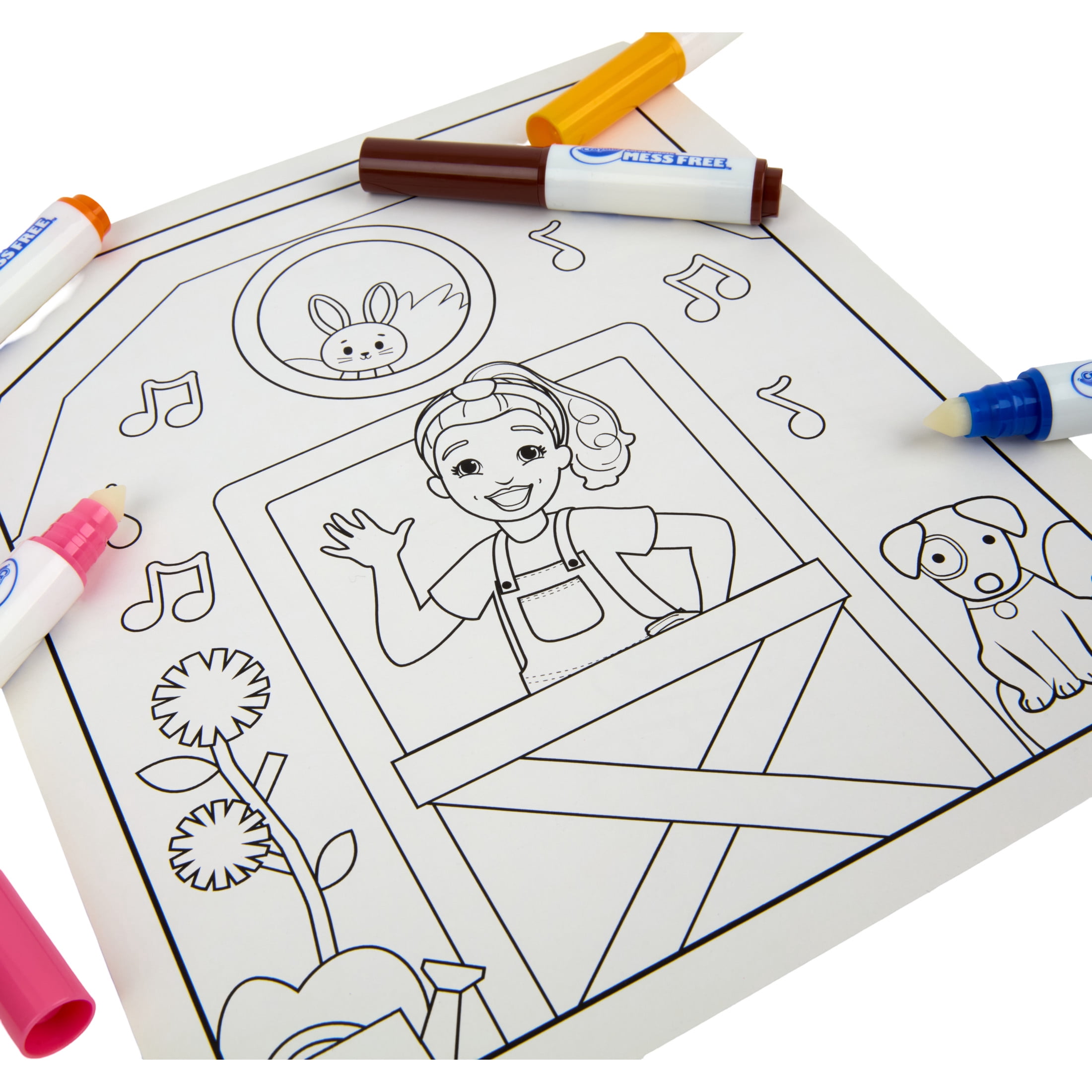 Crayola Color Wonder Ms. Rachel Mess Free Coloring Set, 18 Pgs, With Markers, Travel Activities, Preschool Arts and Crafts, Back to School Gift for Toddlers, Ages 3+