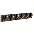 thumbnail image 1 of Hooks Sin taladro Montado en pared Rack Rack Noxidante Chaquetas Organizador Aluminio Antideslizante Sin resbalón Soporte de colgante Sala de estar Negro Oro 6 Ganchos Speravity HA010064-06B, 1 of 6