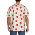 thumbnail image 3 of Fotbe Hand Drawn Strawberry Camisa Estampada de Manga Corta para Hombre, Casual de Verano, Estilo Playero, Sin Arrugas-X-Large, 3 of 5