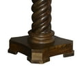thumbnail image 4 of Round Mango Wood Table with Twisted Pedestal Base and Molded Top, Dark Brown - Saltoro Sherpi, 4 of 6