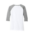thumbnail image 6 of District Made Ladies Perfect Tri 3/4 Sleeve Raglan-M (Grey Frost/ White), 6 of 6