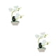 thumbnail image 4 of Matsuzay Orquídea artificial flores falsas en maceta simuladas Blanco 2Conjunto, 4 of 6