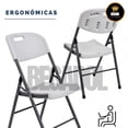 thumbnail image 4 of Silla Plegable Resina Reforzada Exterior Fiesta Resistente Color Blanco, 4 of 6