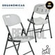 thumbnail image 4 of Silla Plegable Resina Reforzada Exterior Fiesta Resistente Color Blanco, 4 of 6