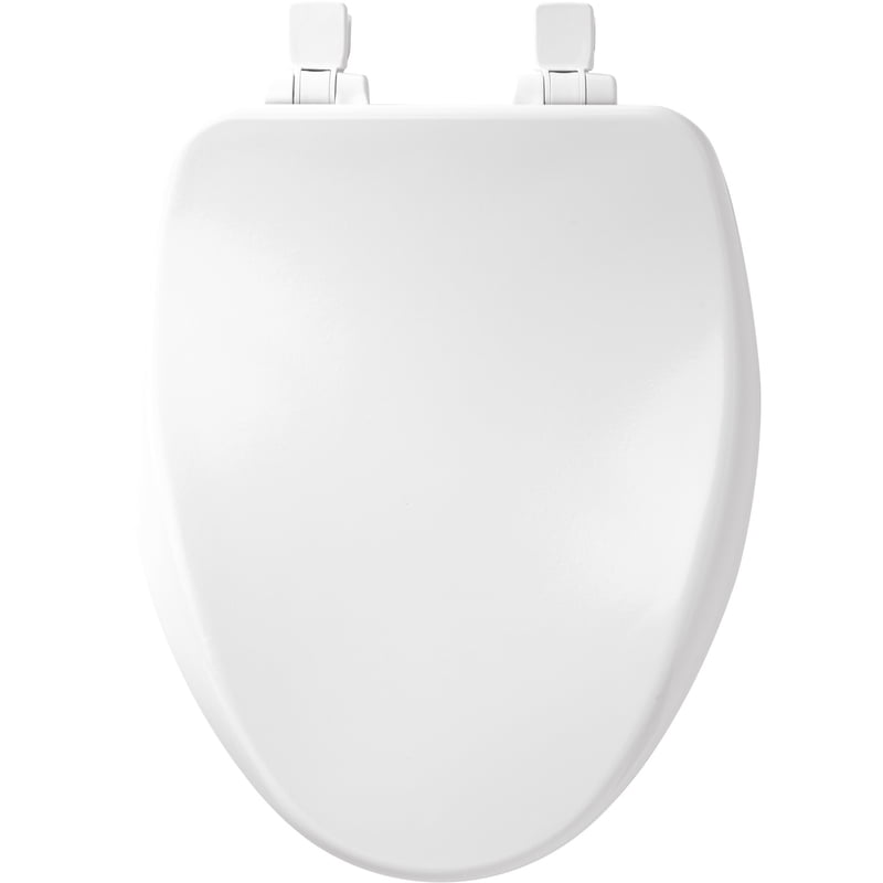 Mayfair Slow Close Elongated White Enameled Wood Toilet Seat