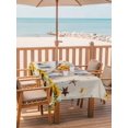 thumbnail image 2 of Outdoor Tablecloth with Umbrella Hole for Patio/Picnic/Party/Camping, Pig Sunflower Western Waterproof Table Cloth Rectangle Table Cover Washable, Rustic Daisy Linen Texture (60"x 102"), 2 of 8
