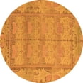 thumbnail image 1 of Ahgly Company Indoor Round Abstract Orange Modern Area Rugs, 8' Round, 1 of 4