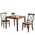 thumbnail image 1 of International Concepts 3 Piece X-Back Dining Set, Cinnamon/Espresso (Set of 3), 1 of 2