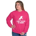 thumbnail image 4 of I Dont Believe in Humans Unicorn Women Plus Size Crewneck Sweatshirt Brisco Brands 2X, 4 of 5