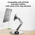 thumbnail image 2 of Tablet Stand Magnetic for ipad Stand Desk, Foldable Aluminum Alloy Tablet Holder for Desk, 360° Adjustable Foldable Holder, Portable Accessories for Home Office Meeting Room, 2 of 6