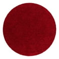 thumbnail image 2 of Unique Loom Solid Shag Collection Area Rug (7' 1" Round Cherry Red), 2 of 6