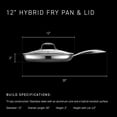 thumbnail image 3 of HexClad Hybrid Nonstick 12-Inch with Tempered Glass Lid, Stay-Cool Handle, Dishwasher-Friendly, Oven-Safe Up to 900°F, Induction Ready, Compatible All Cooktops, 3 of 4
