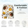 thumbnail image 4 of Kdxio Happy Thanksgiving Print Men'S Swim Trunks With Compression Liner 7 Inch Inseam Quick Dry Swim Shorts, 4 of 7