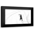 thumbnail image 1 of Ohlendorf, Anette 24x16 Black Modern Framed Museum Art Print Titled - Man with umbrella, 1 of 5