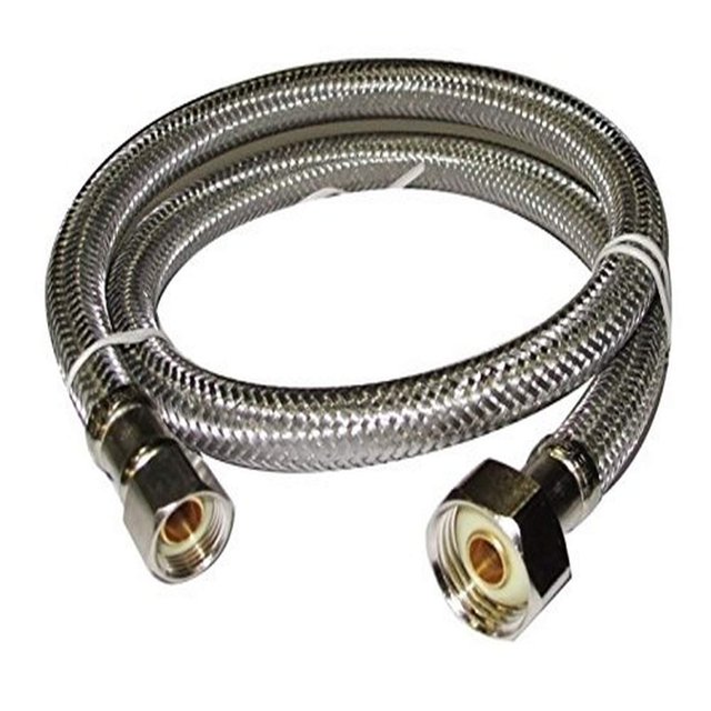 Tubo de suministro de grifería Plumb Pak PP27148, acero inoxidable de 1,2 m