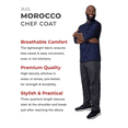 thumbnail image 3 of Chef Works Men's Morocco Chef Coat, Navy, X-Large, 3 of 5