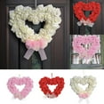 thumbnail image 5 of Heart Shaped Rose Wreath - Artificial Red Rose Love Garland for Wedding Party Decorations, 5 of 5