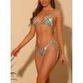 thumbnail image 2 of DARING DIVA Women's Triangle Halter Bikini Sets, 2 Pieces Bathing Suits M Green, 2 of 6