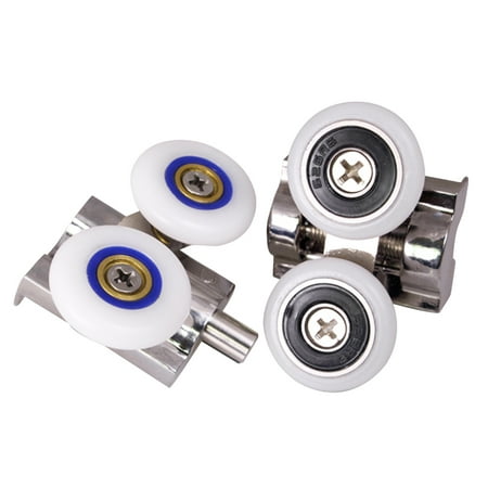 

NUOLUX 2pcs Upper and Lower Wheels Of Double Wheeled Mobile Pulley Spring Wheel Roller for Glass Door Shower Room