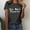 Dark Gray, variant on Hvot&aat Women's Fashion Crewneck Short Sleeve T-Shirt: "I'm Mom's Favorite" — Humorous Youth T-Shirt for Mother's Day