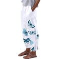 thumbnail image 1 of Pantalones de verano para mujer, informales, cómodos, con bolsillo suelto, con estampado floral Pompotops  ulkah939814, 1 of 4