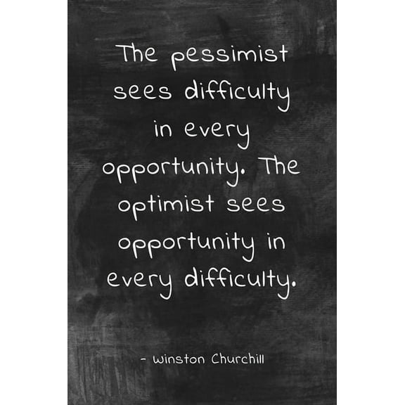 Keep Calm Collection The Pessimist Sees Difficulty Wall Art Poster, 12 x 18