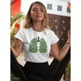 thumbnail image 2 of Human Lungs With Plants T-Shirt Women -Image by Shutterstock, Female XX-Large, 2 of 4