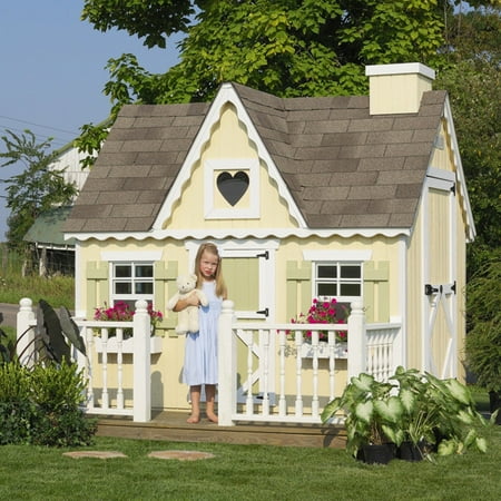 Victorian Cottage Gardens - Little Cottage Victorian 6 x 8 ft. Wood Playhouse