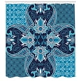 thumbnail image 3 of Ambesonne Persian Shower Curtain, Eastern Moroccan Design, 69"Wx84"L, Indigo Sky Blue, 3 of 3