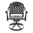 thumbnail image 6 of Black Aluminum Outdoor Dining Set with 4 Swivel Chairs and Rectangular Table, 5-Piece, 6 of 10