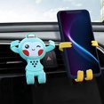 thumbnail image 4 of Cellphone Stand Holder - Cartoon Car Phone Holder Creative Cute Car Universal Gravity Phone Bracket Car Air Outlet Mobile Phone Bracket (for 4-7 Inch Phones, Yellow), 4 of 5