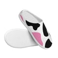 thumbnail image 3 of Daiia Cow Spots Print Women’s Fuzzy Slippers Memory Foam Lightweight House Shoes Cozy Loafer Flannel House Shoes-42/43, 3 of 7