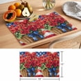 thumbnail image 6 of Independence Day Placemats Set of 2, Vintage USA Flag Red Flower Non-Slip Place Mats Washable Table Mats for Kitchen Dining Table Decorations Indoor/Outdoor, 6 of 9