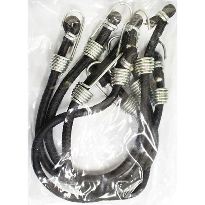 10" Inch Mini Bungee Cords Black